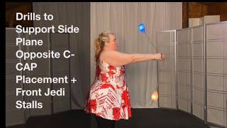 Poi Drills Supporting Side Opposite C-CAPs + Front Jedi Stalls #PoiTutorial #PoiDance