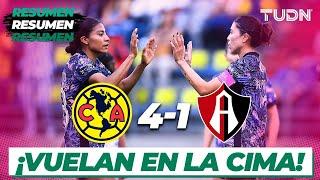 Resumen y goles | América 4-1 Atlas | Liga Mx Femenil AP2024-J16 | TUDN