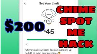 CHIME BANK SPOT ME INCREASE $200 SECRET