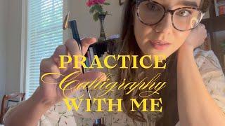 Practicing Engrosser's Script Calligraphy | Day 1 of Studying for Certificate of Proficiency