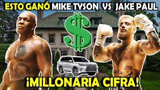 Mira cuanto ganaron Mike Tyson en la pelea contra Jake Paul ESTO GANÓ resumen pelea