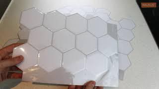 How To Apply 3D Tile Stickers - Hexagonal