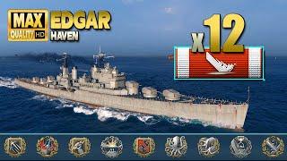 Cruiser Edgar: Sensational 12 ships destroyed - World of Warships