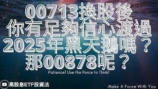 00713（元大高息低波ETF)換股後你有足夠信心渡過2025年黑天鵝嗎？那00878(國泰永續高股息ETF)呢？