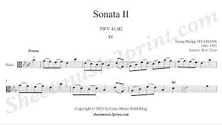 Telemann : Sonatina TWV 41:B2 (4/4 : Presto) - Viola