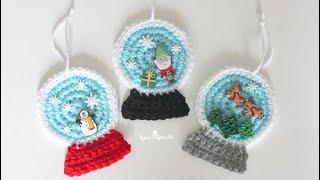 Crochet Pattern: SnowGlobe Ornament (Fast Project)