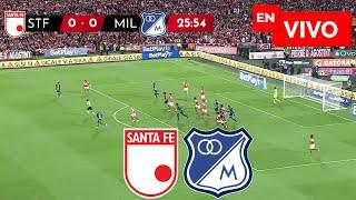  MILLONARIOS SANTA FE PARTIDO EN VIVO / CUADRANGULARES LIGA BETPLAY 2024