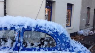 Fanny Street gets covered in "white stuff"