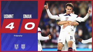 USA cruise past Oman in friendly  | USMNT 4-0 Oman | Official Highlights