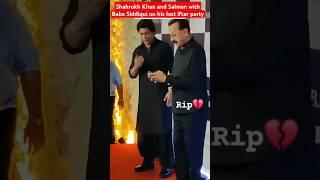 Shahrukh Khan and Salman Khan with Baba Siddiqui on his last iftar party