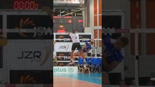 Crazy action by STEPHEN BOYER Two angles  #volleyball #viral  #shorts