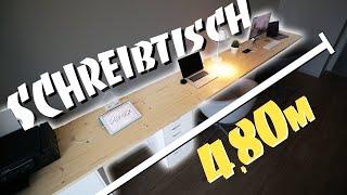 XXL SCHREIBTISCH DIY - Perfect Work Space selber bauen | EASY ALEX