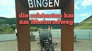 Rheinradweg von Bingen Richtung Bonn Fahrradreise mit dem Fahrrad Camper