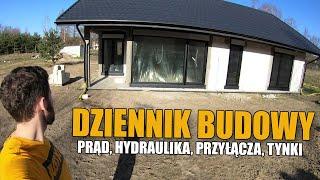 AKTUALIZACJA BUDOWY kwiecień |  Instalacje, przyłącza, prąd, tynki  |  Dziennik budowy dom parterowy