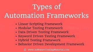 Types of Test Automation Frameworks