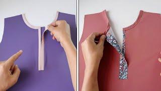 2 Method sewing Perfect Placket Quickly and easily| Sewing Tips and tricks