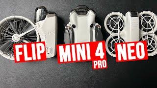 DJI Flip in comparison: How does the drone compare to DJI Mini 4 Pro and DJI Neo?