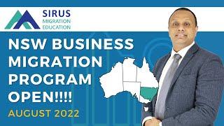 BREAKING NEWS: NSW Business Migration Program Opening!!