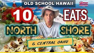 ULTIMATE FOOD TOUR on Oahu's North Shore & Central Oahu! 10 Best Eats And Old School HAWAII Diners