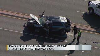 Highway 550 in Rio Rancho remains closed following deadly crash