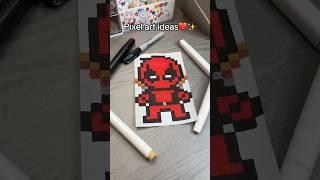 ️Deadpool Pixel art ideas #deadpool #pixel #pixelart #pixelartideas #art #drawing #artideas