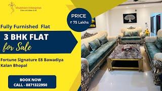 For Sale - 3BHK Flat Semi Furnished In Fortune Signature Bawadiya Kalan Bhopal Under ₹75 Lakhs Only