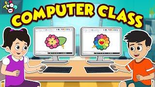 Computer Class | Animated Stories | English Cartoon | Moral Stories | PunToon Kids