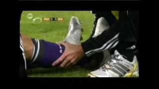 Axel Witsel (Standard) breaks leg of Marcin Wasilewski (Anderlecht)