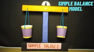 Balance Weighing Scale Working Model | DIY science project | simple Balance working model | school