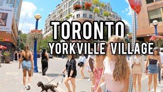 YORKVILLE Village Walking Tour Downtown Toronto Canada 4K