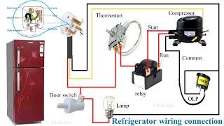 Refrigerator wiring diagram / Refrigerator wiring connection / circuit info