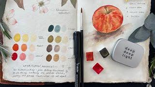 DeepDeepLight watercolors - Easy Apple Tutorial @raecampbellsstudio