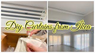 How To Hang Curtains From Ceiling to Floor | DIY | Vidga Track Rail | Silverlonn Sheer Curtains