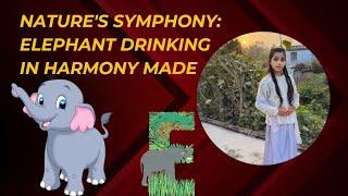 Nature's Symphony: Elephant Drinking in Harmony Made By “Artistic Sakshi"