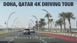 DOHA, Qatar  4K Driving Tour | Scenic Corniche & City Highlights