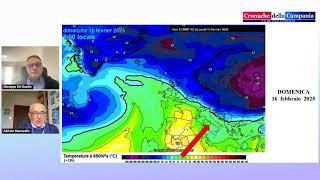 Le previsioni meteo per il week end del 15 febbraio a cura del professor Adriano Mazzarella