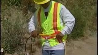 Caltrans video of electricians repulling wire/cable on the shoulder of the highway