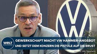 VW-KRISE: Gewerkschaft IG Metall macht dem Konzern Hammer-Angebot und droht mit heftigen Streiks