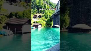 Interlaken-Sailing through Swiss paradise ️ #switzerland #lake #scenery #nature #global #shorts