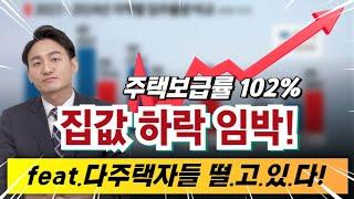 ️주택보급률 100%를 넘겼다! 집값하락 임박!(feat.다주택자들 떨고있다)