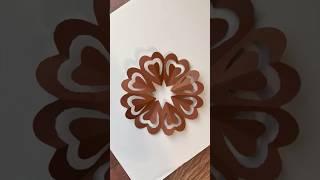 Paper Snowflake | Origami Art | Heart-Shaped Paper Cutout Design