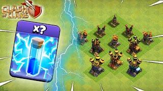 Every Level Lightning Spell VS Every Level Air Defence (+1 EQ) | Clash Of Clans