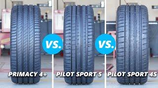 Michelin Pilot Sport 5 vs Pilot Sport 4S vs Primacy 4+! The Differences Tested and Explained!