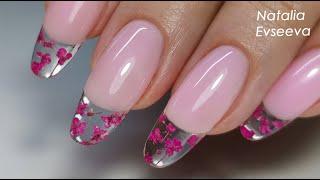 Manicure Dried flowers Nail Design ideas  Маникюр Сухоцветы Идеи Дизайна Ногтей