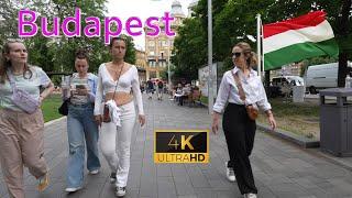 Budapest is the best city!  Hungary 4K summer walking 2024