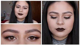 Neutral Eyes & Bold Brown Lip 