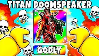 Unlocking TITAN DOOMSPEAKER in Toilet Tower Defense