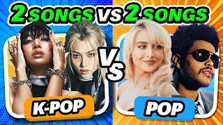 KPOP vs POP: 2 SONGS vs 2 SONGS  Kpop Quiz Challenge | K-Music Quiz