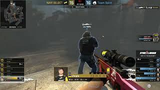 S1mple 1v3 clutch against Team Spirit | CSGO