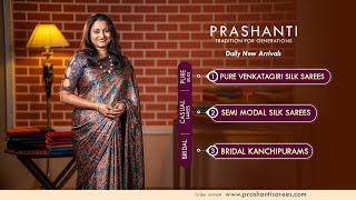 Venkatagiri Silk Sarees | Semi Modal Silks | Bridal Kanchipurams | Prashanti | 25 Nov 24